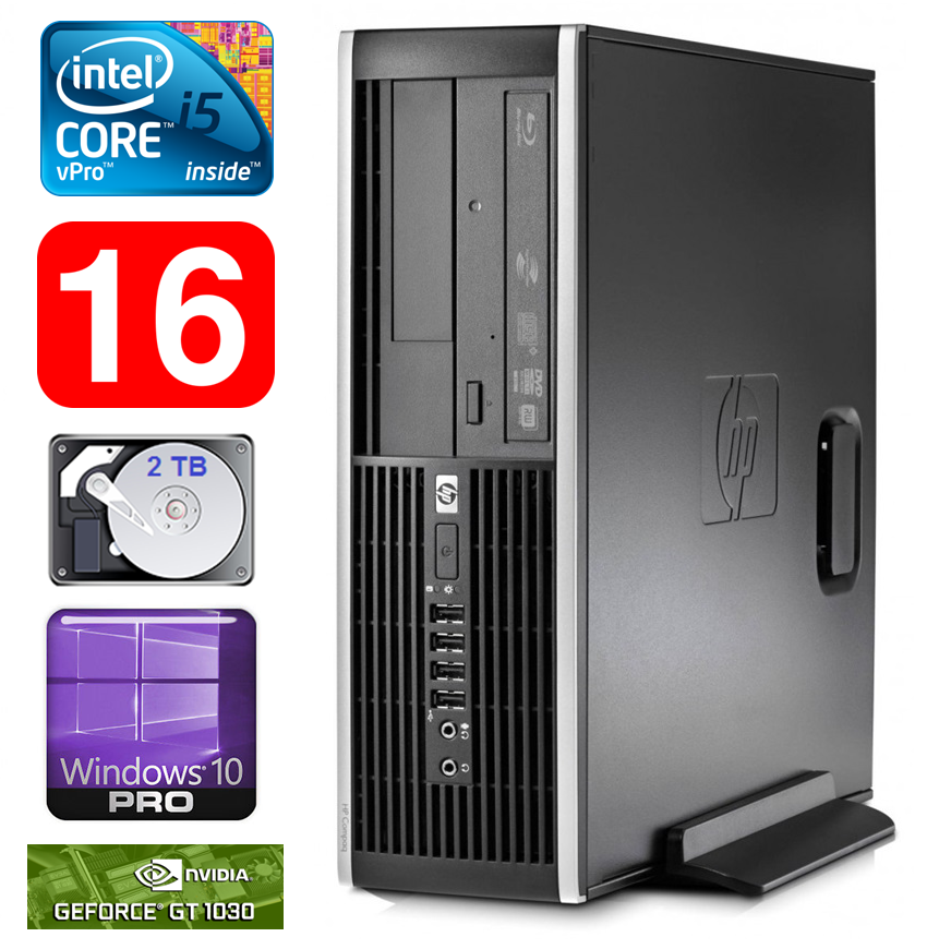 HP 8100 Elite SFF i5-650 16GB 2TB GT1030 2GB DVD WIN10Pro RW5391 (EAN411505391)