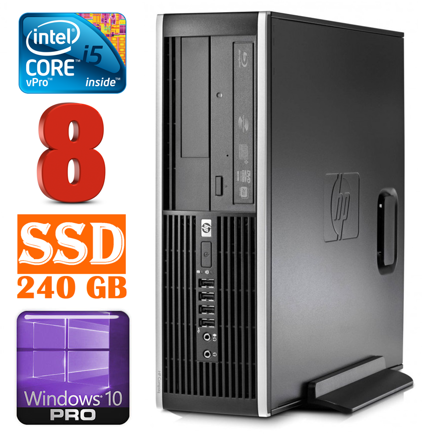 HP 8100 Elite SFF i5-650 8GB 240SSD DVD WIN10Pro RW5366 (EAN411505366)