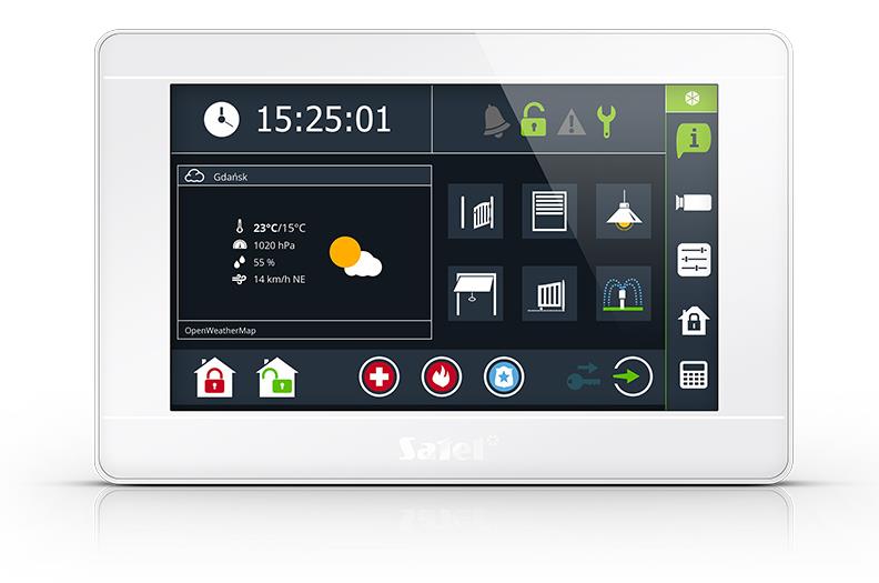 SATEL KEYPAD INT-TSI-W GRAPHIC 7 INCHES (WHITE)