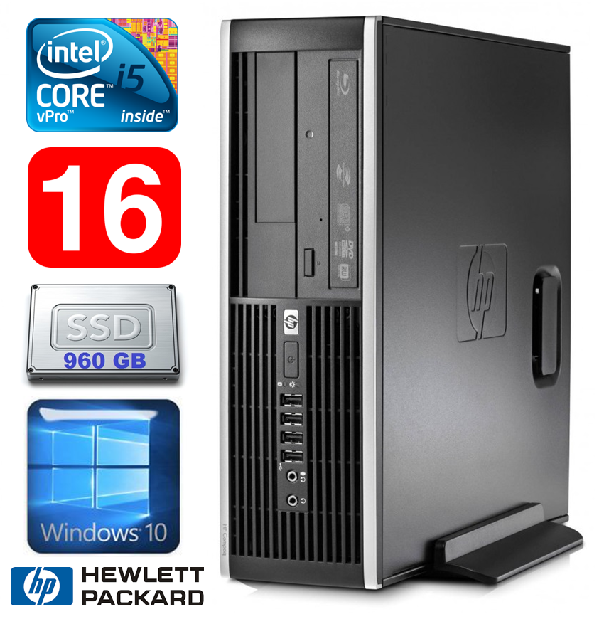 HP 8100 Elite SFF i5-650 16GB 960SSD DVD WIN10 RW5333 (EAN411505333)