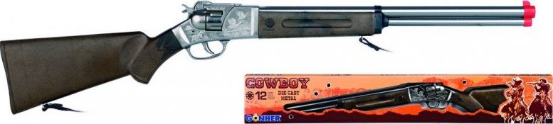 Pulio Strzelba kowbojska metalowa 12 naboi Gonher GXP-787627 (8410982009700) Rotaļu ieroči