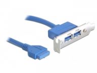 Delock Slot Bracket USB 3.0 x2 Low Profile kabelis datoram