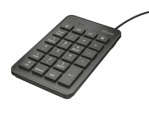 Trust 22221 numeric keypad USB Notebook/PC Black klaviatūra