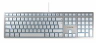 CHERRY TAS KC 6000 Slim for MAC silber USB engl.(GB) Layout klaviatūra