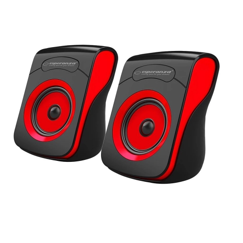 Speakers 2.0 USB FLAMENCO black-red pārnēsājamais skaļrunis