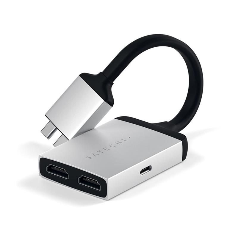 Adapteris USB-C 2x HDMI, Satechi USB centrmezgli