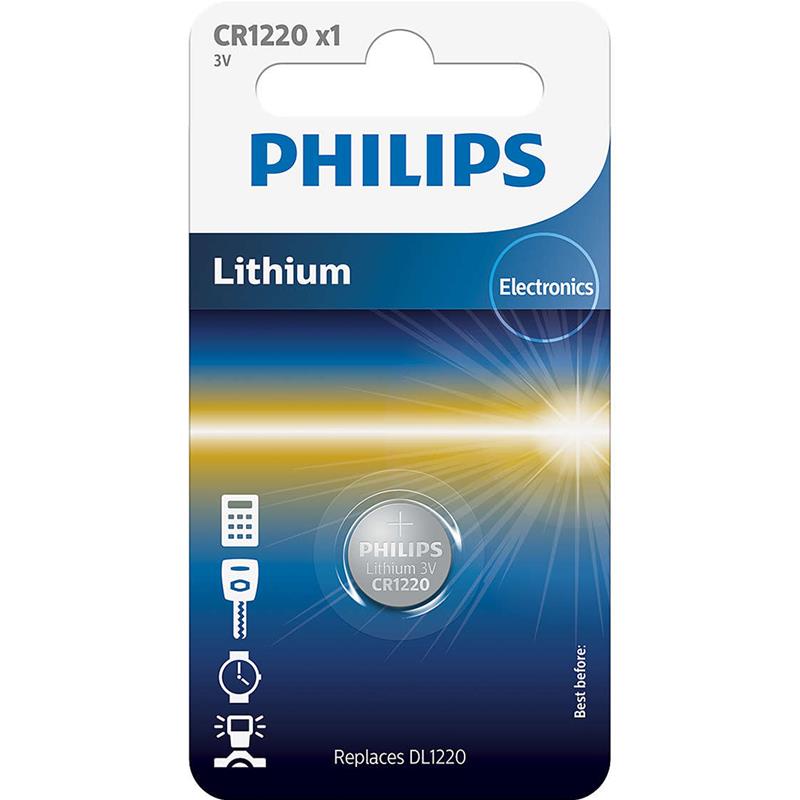 Baterija CR1220 3 V Lithium, Philips Baterija