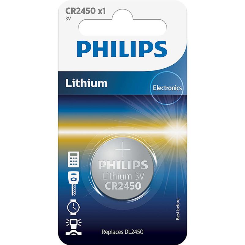 Baterija CR2450 3 V Lithium, Philips Baterija