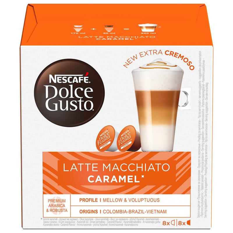 Kafijas kapsulas Nestle Caramel Latte Macchiato piederumi kafijas automātiem