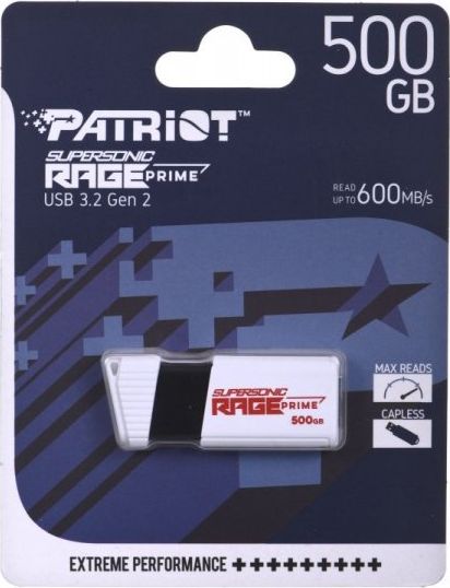 Patriot Rage Prime 600 MB/s 512GB USB 3.2 8k IOPs USB Flash atmiņa