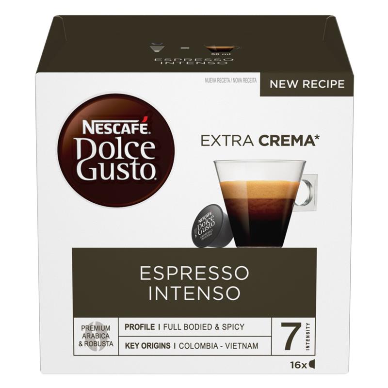 Kafijas kapsulas Nescafe Dolce Gusto Espresso Intenso piederumi kafijas automātiem