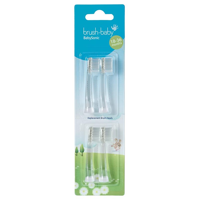 Brush-baby tip for the BabySonic sonic toothbrush, 4 pcs. mutes higiēnai