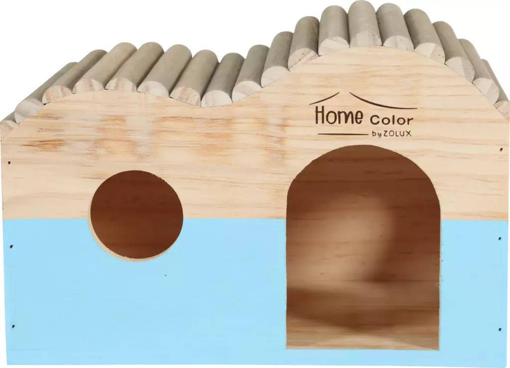 Zolux Domek drewniany Home Color z bali L 203x297x180 mm 7244136 (3336022097672) grauzējiem