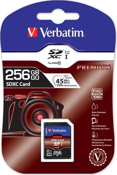 Verbatim Premium - flash memory card - 256 GB - SDXC UHS-I atmiņas karte