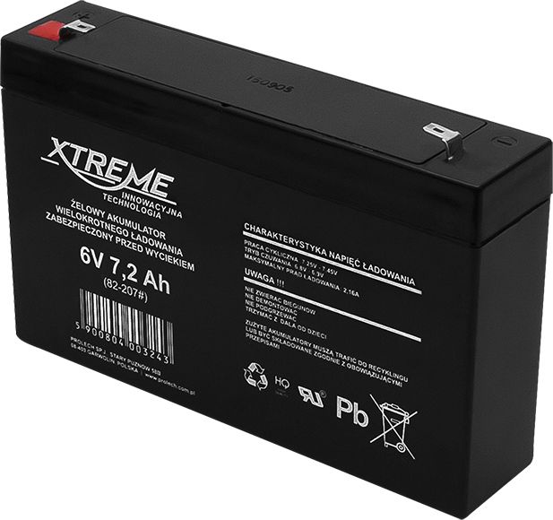 XTREME Rechargeable battery 6V 7.2Ah UPS aksesuāri