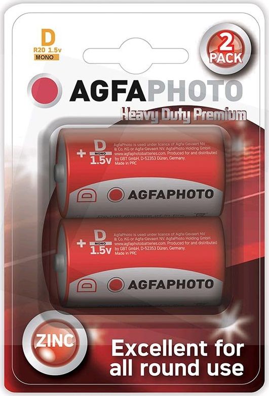 Agfa Bateria Heavy Duty D / R20 2 szt. 7539140 (4250175808147) Baterija
