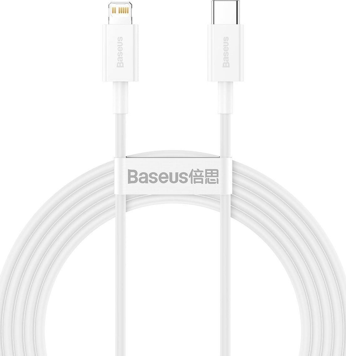 CABLE LIGHTNING TO USB-C 2M/WHITE CATLYS-C02 BASEUS USB kabelis