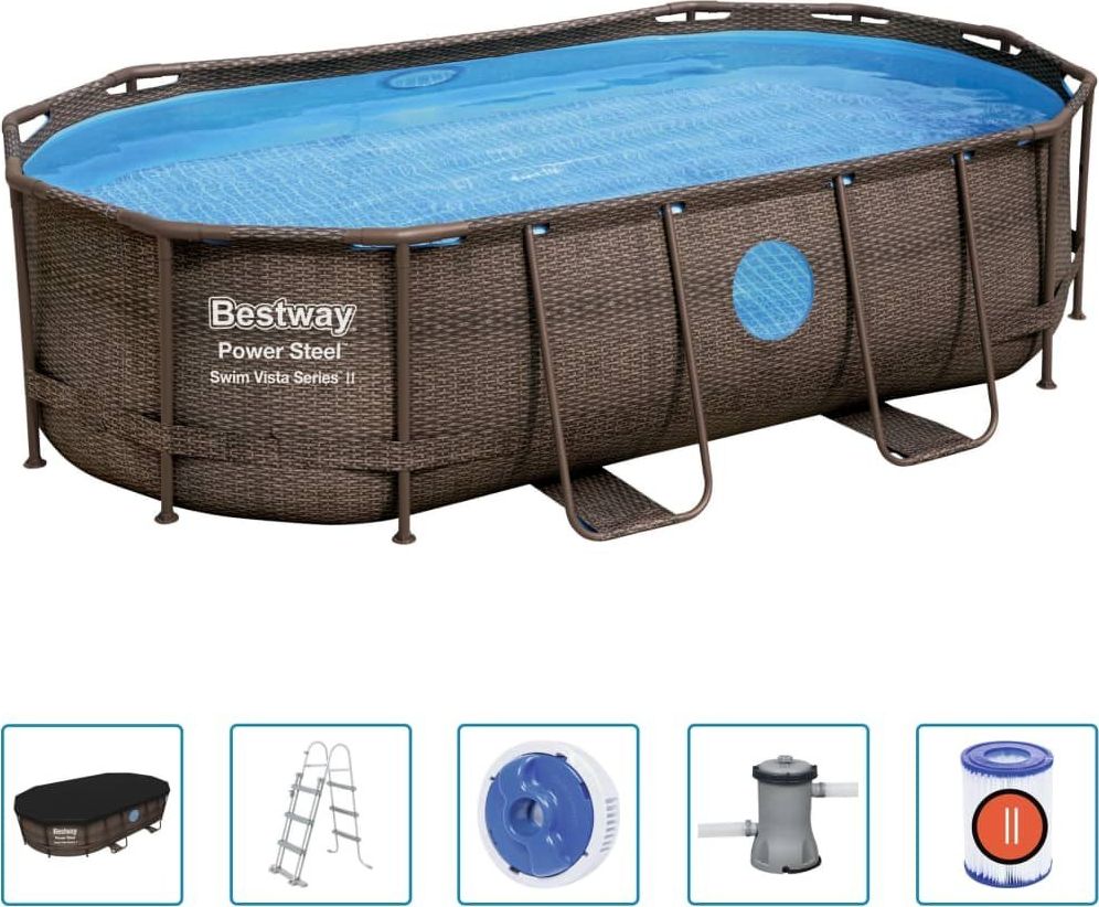 Bestway Basen stelazowy Power Steel 427x250cm (92827) 92827 (6942138976939) Baseins