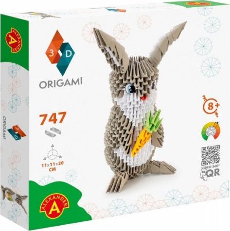 Alexander 3D Origami Rabbit 25576, brown/white/green konstruktors