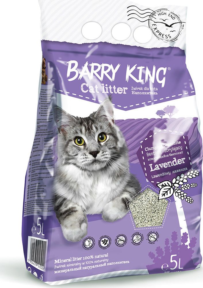 Zwirek dla kota Barry King Barry King Lawenda 5 l BK-14502 (5904479145024) piederumi kaķiem