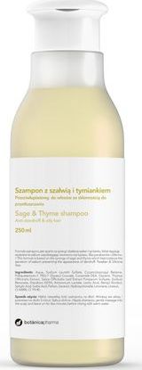 Botanica Botanicapharma Przeciwlupiezowy szampon z szalwia i tymiankiem do wlosow ze sklonnoscia do przetluszczania 250 ml 8435045202829 (84 Matu šampūns