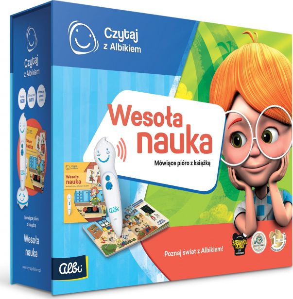 Albi Czytaj z Albikiem - Zestaw Pioro + Wesola Nauka galda spēle