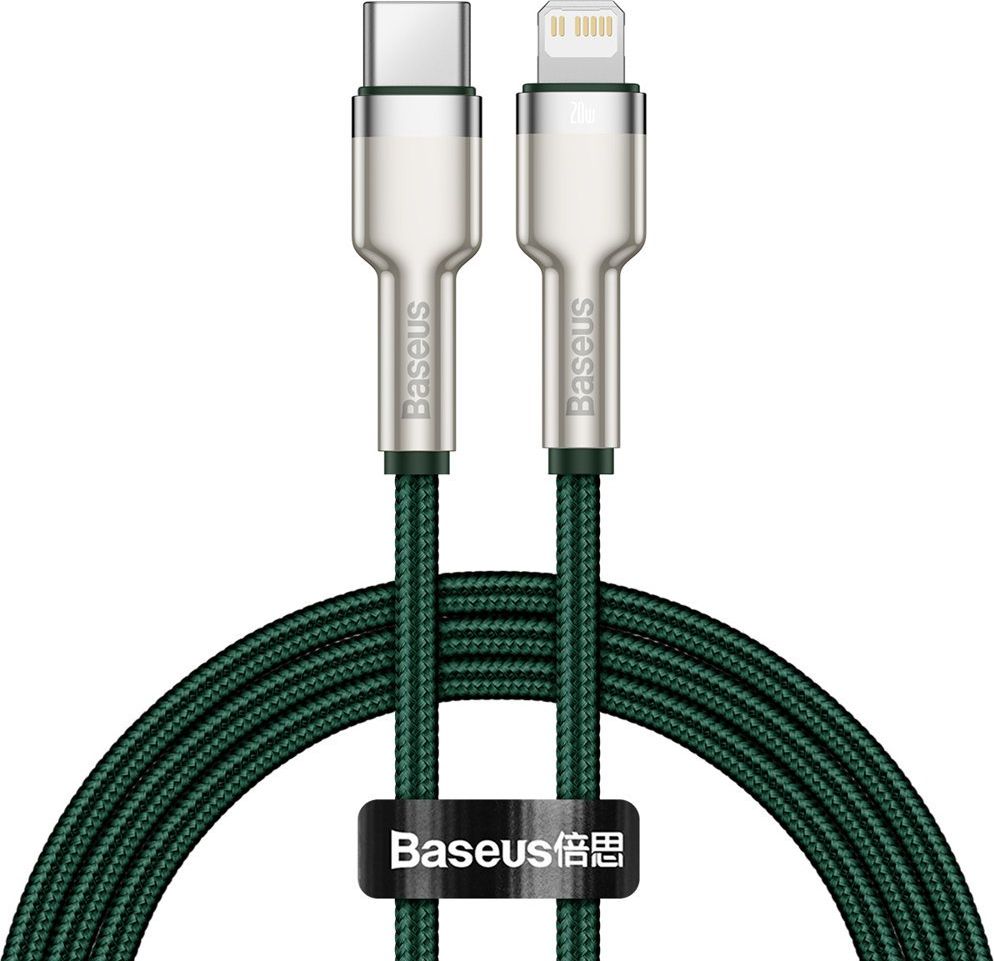 Kabel USB Baseus USB-C - Lightning 1 m Zielony (baseus_20210316152823) baseus_20210316152823 (5904238701485) USB kabelis
