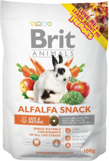 Brit Animals Alfaalfa Snack for rodents 100g 013332 (8595602504916) grauzējiem
