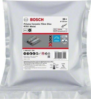 Bosch BOSCH FIBRA KRAZEK X-LOCK METAL 125 gr. 36 R781 /25szt. B2608621794