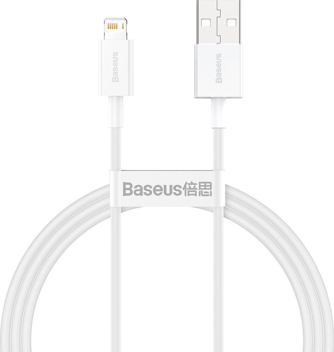 Kabel USB Baseus Lightning 1m Bialy (CALYS-A02) USB kabelis