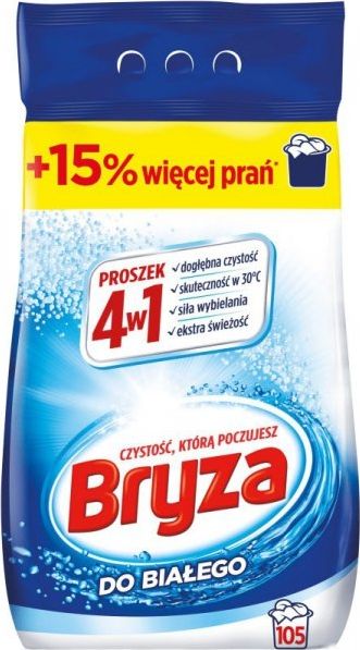 Bryza 4w1 Washing Powder for White Fabrics 6,825 kg Sadzīves ķīmija