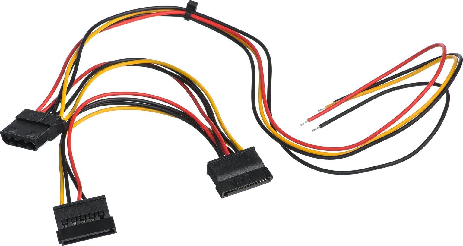 Akyga Molex - SATA x2, 0.4m, Wielokolorowy (AK-SC-24) kabelis datoram