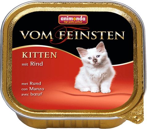 Animonda vom Feinsten Kitten z Wolowina tacka 100 g 13094 (4017721834483) kaķu barība