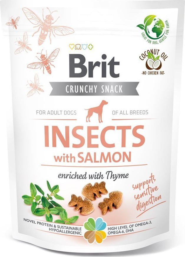 Brit BRIT CARE Dog Crunchy Cracker Insects rich in Salmon 200g 103002 (8595602551491)