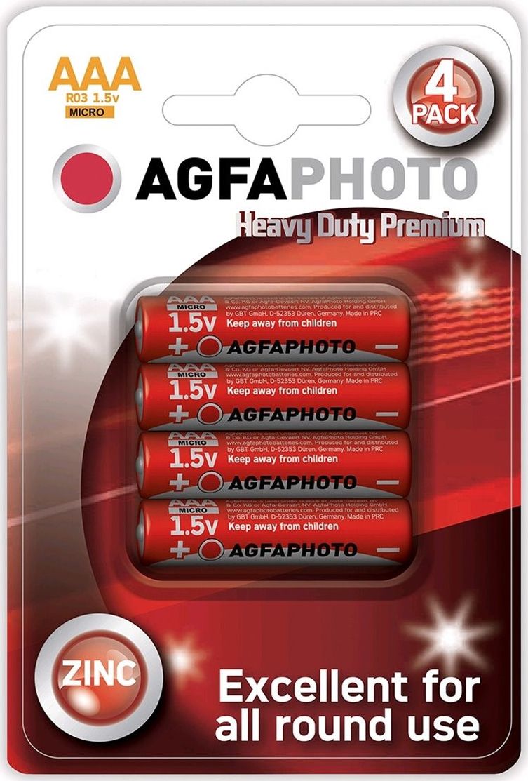 Agfa Battery Heavy Duty AAA / R03 4 pcs. Baterija