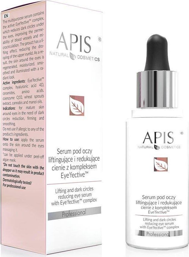 Apis Serum pod oczy liftingujace i redukujace cienie z kompleksem Eyefective Trademark  30ml 5901810004576 (5901810004576) ēnas