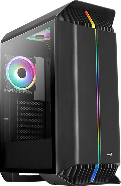 Aerocool Gladiator Duo Midi-Tower - schwarz Window Datora korpuss