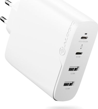 Alogic Ladegerat 100W 4 Port (2x USB-C, 2 x USB 3.0 A) weis Baterija