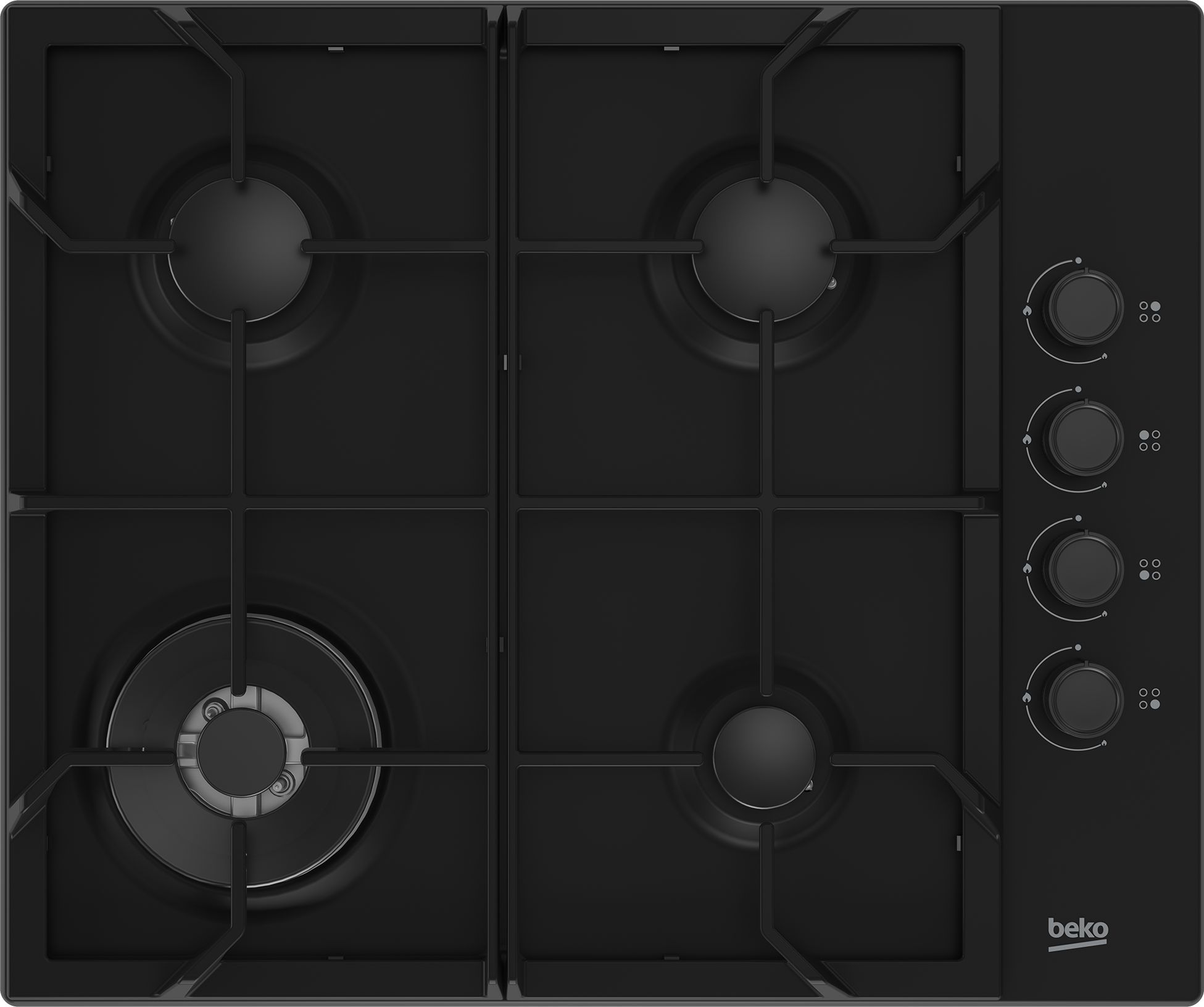 BEKO GAS HOB HIBW64125SB plīts virsma