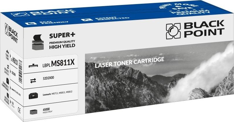 Toner Black Point LBPLMS811X | black | 45000 pp | Lexmark | 52D2X00