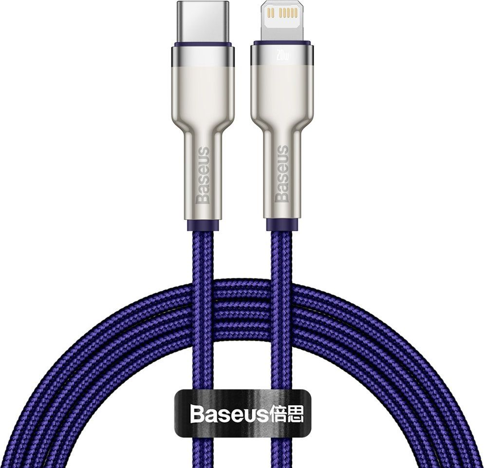 Kabel USB Baseus USB-C - Lightning 1 m Fioletowy (baseus_20210316153516) baseus_20210316153516 (5904238701478) USB kabelis