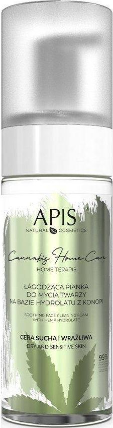 Apis Cannabis Home Care lagodzaca pianka do mycia twarzy na bazie hydrolatu z konopi 150ml 5901810005528 (5901810005528) kosmētikas noņēmējs