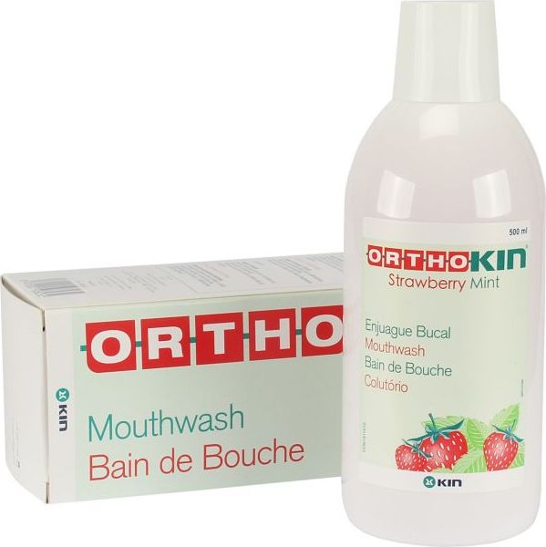 Bartex Plyn do plukania jamy ustnej Orthokin truskawkowo-mietowy 500ml 30045 (8470001508232) mutes higiēnai