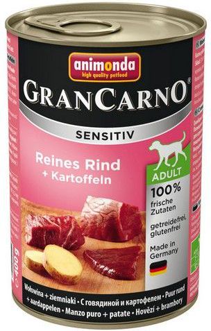 Animonda Gran Carno Sensitiv Wolowina + ziemniaki 400g 82409 (4017721824095) barība suņiem