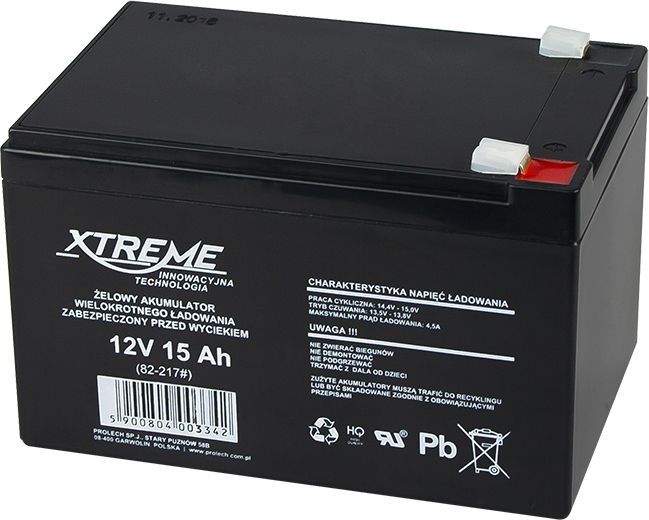 XTREME Rechargeable battery 12V 15Ah UPS aksesuāri
