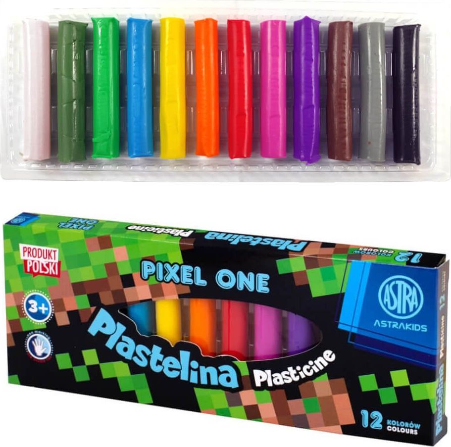 Astra Plastelina Pixel One 12 kolorow ASTRA 303221005 (5901137160337) materiāli konstruktoriem