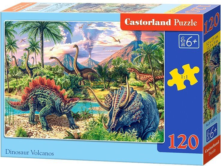 Castorland Puzzle Dinosaurs by volcanoes 120 pieces (30615676) puzle, puzzle