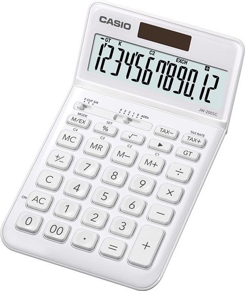 Kalkulator Casio KALKULATORY CASIO JW-200SC-WE-S JW 200SC WE (4549526700255) kalkulators
