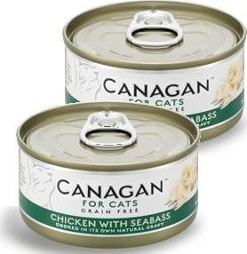 Canagan CANAGAN KOT pusz.75g CHICKEN/SEABASS KURCZAK / SEABASS /12 VAT014553 (5029040012281) kaķu barība