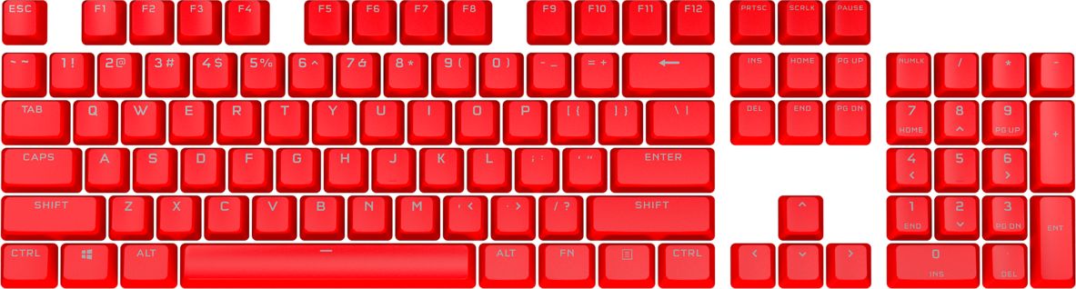 Corsair PBT Double-shot Pro Keycaps - Red (CH-9911020-NA)